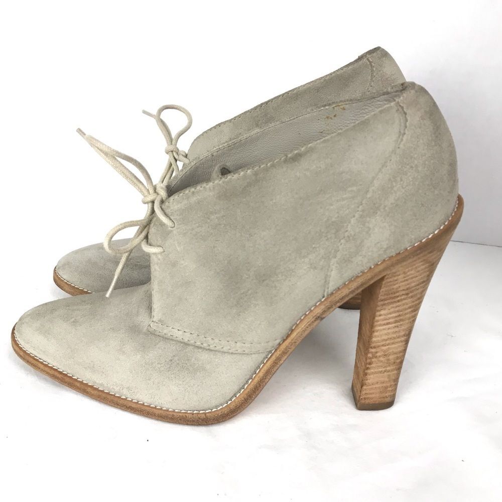 Balenciaga Suede Stacked Heeled Lace Up Booties 38.5 EUR - Picture 6 of 9